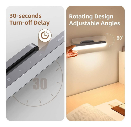 Lâmpada Led Lâmpada De Mesa Magnética Recarregável Com Escur