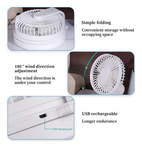 Ventilador Vibrador De Escritorio G Con Fuente De Alimentaci