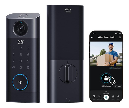Eufy Security S330 Video Smart Lock, Cámara 3 En 1 + Timbre 