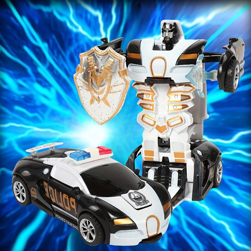 Auto Coche Bugatti Veyron Transformer Por Impacto, Inercia