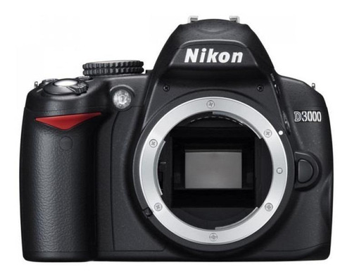  Nikon D3000 DSLR color  negro