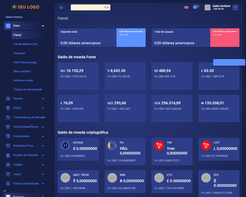 Sistema Crypto P2p Exchange Serviços Comerciais Cartões