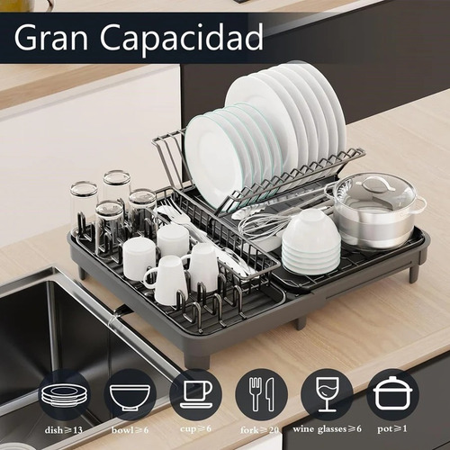 Secaplatos-loza Escurridor Plegable Acero Inoxidable