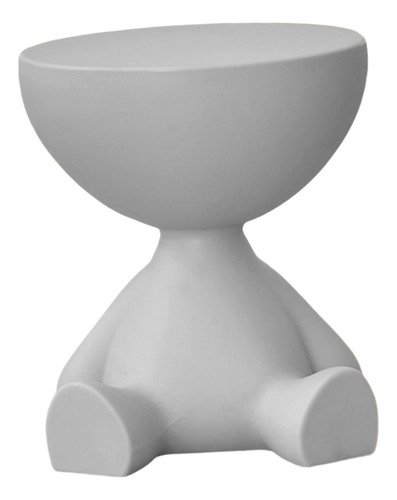 Pequeña Mesa Del Lado Redondo Accesorios De Muebles Gris
