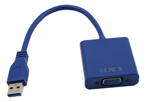 Usb3.0 Ao Cabo Video Da Licencia Gráfica Do Conversor Azul
