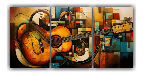 150x75cm Cuadros Abstractos De Guitarras Para Decorar Flores