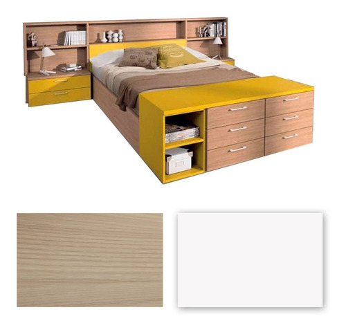 Imagen 4 de 6 de Cama Juvenil Inv- 2080 Bibliotek (missidream)