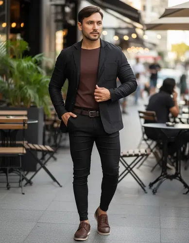Terno Masculino Slim Fit Italiano Blazer E Calça Social