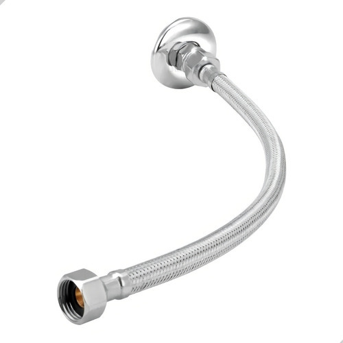 Kit 10 Engate Flexível Rápido Mangueira Rabicho 60cm Inox Trançado 1/2 Polegada Macho Femea Pedal Pulse Água Quente Fria Para Pia Torneira Cuba Bidê Maquina De Lavar Banheiro Cozinha Caixa De Descarga