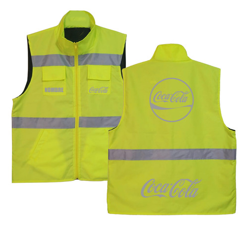 Chaleco De Seguridad Coca Cola Modelo 2 Amarillo L