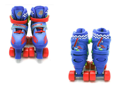 Imagem 2 de 3 de Patins Roller Infantil 4 Rodas Proteção 34-37 Unitoys 1557