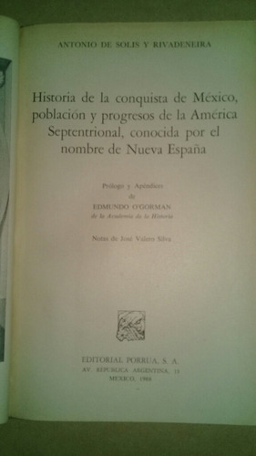 Historia De La Conquista De México - Antonio De Solís 