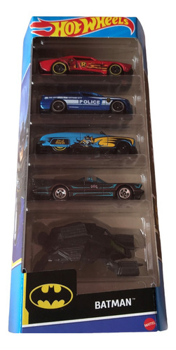 Paquete Hot Wheels 5-pack Batman Dc Comics Mattel Nuevo