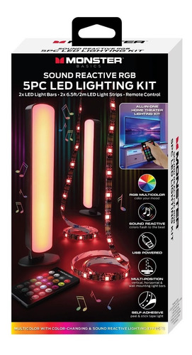 Imagen 1 de 5 de Luces Led Monster Sound Reactive Kit