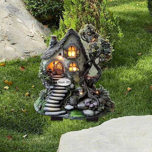 2d Garden Stakes Garden Acrílico Plague Escalera De Piedra