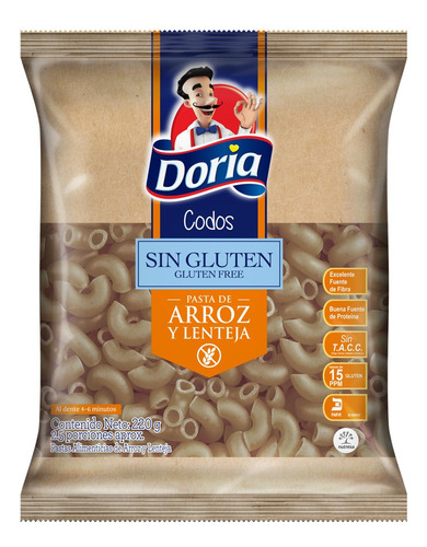 Codos Doria Sin Gluten Arroz Y Lentejas - g a $62