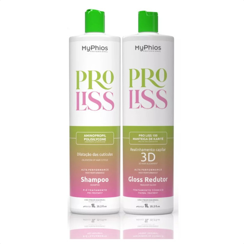 Kit Myphios Pro Liss Progressiva Sem Formol 1 Litro My Phios