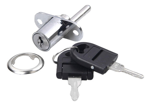 Cerradura Resistente Para Armarios Y Cajones De 16mm Plata