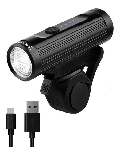 Imagem 1 de 4 de Farol Elleven Led Aluminio Super 700 Lum Usb Bicicleta Forte