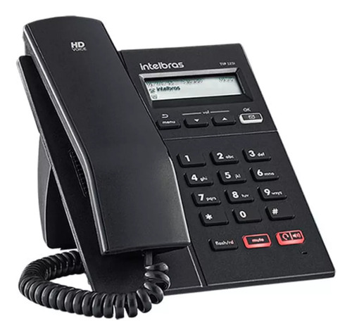 Telefone Com Fio Intelbras Ip Tip 125i Preto - Reembalado