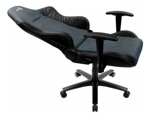Imagen 5 de 5 de Silla de escritorio AeroCool Knight gamer ergonómica steel blue con tapizado de cuero sintético y gamuza