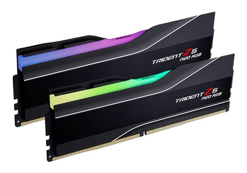 Memoria RAM TRIDENT Z 5 NEO RGB gamer color negro 64GB 2 G.Skill F5-6000J3238G32GX2-TZ5NR