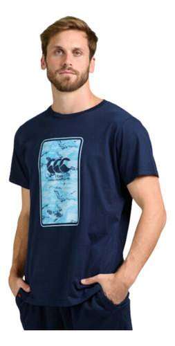 Remera Canterbury Camouflage Printed Tee Azul