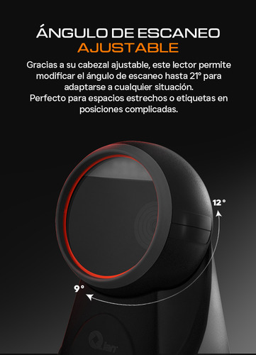 Lector De Codigo De Barras De Escritorio 1d 2d Qr, Con Cable Usb, Deteccion Automatica De Codigo De Barras, Compatible Mac/windows/android/linux, Para Negocio,supermercados, Almacen, Libreria Qob-2dus