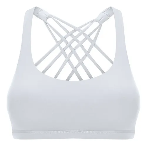 Sujetador Deportivo Sin Aros Para Mujer - Con Tirantes Cruzados Y Soporte Cómodo