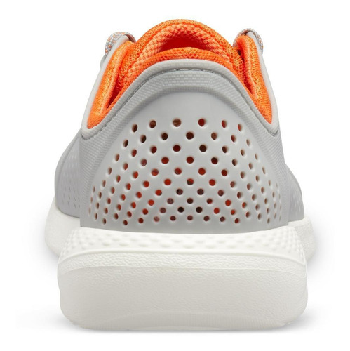 Imagem 6 de 6 de Crocs Literide Pacer Cinza/laranja