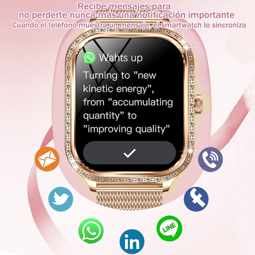 Smart Watch Mujer Bluetooth Llamada Asistente De Voz Ai
