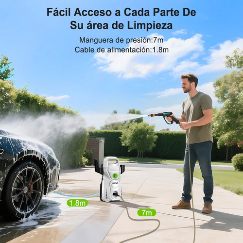 Vedd® Hidrolavadora Eléctrica 2175 Psi 3000w Con Accesorios