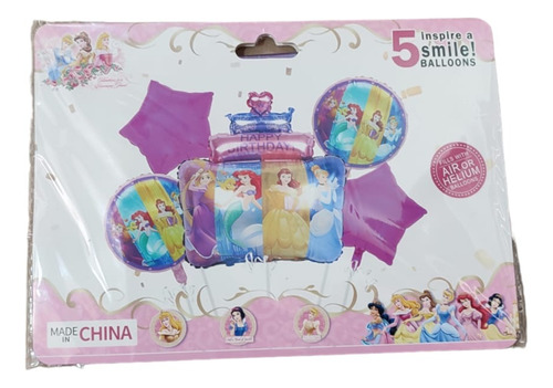 Kit 5 Globos Infantil Princesas