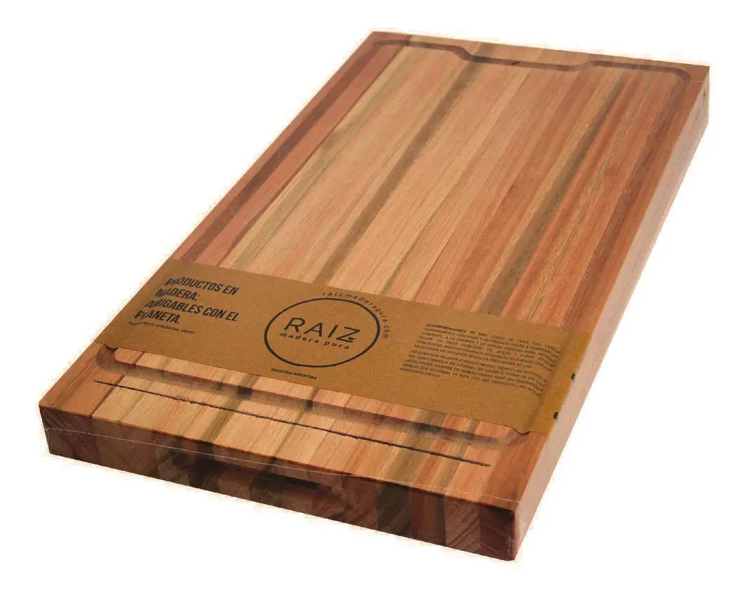 Atuel Tabla Para Asado Plato Asado 55x30x4 Cm - Raiz Color Marrón