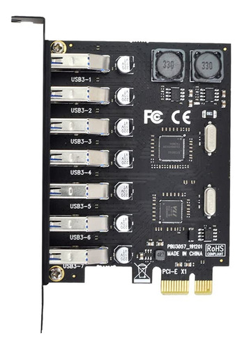 Xiwai 7 Puertos Pci-e A Usb 3.0 Hub Pci Express Adaptador De