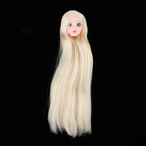 2x1/6 Bjd Maquiagem Rosto Cabeça Esculpir Com Cabelo