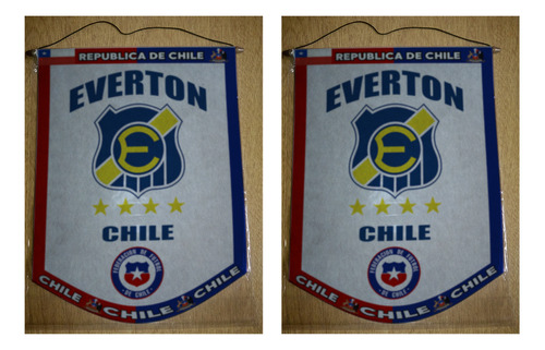 Banderin Grande 40cm Chile Everton Viña Del Mar