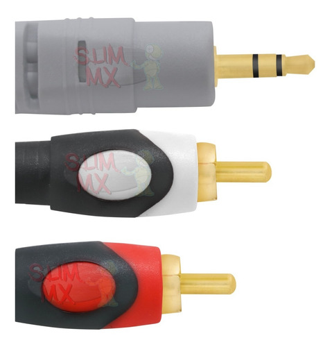 Imagen 10 de 10 de Cable Auxiliar De Audio 3.5 M A 2rca 10 Metros Estereo Aux