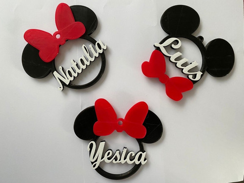 Esferas De Mickey Y Minnie Mouse Personalizadas 3pz