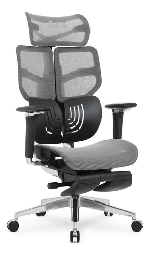 Cadeira Office Dt3 Frost Ft (com Apoio De Pé) - 14210-8 Cor Cinza Material Do Estofamento Mesh Vintex-f