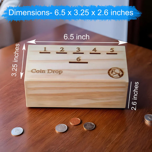 Juego De Caída De Monedas En Caja De Madera