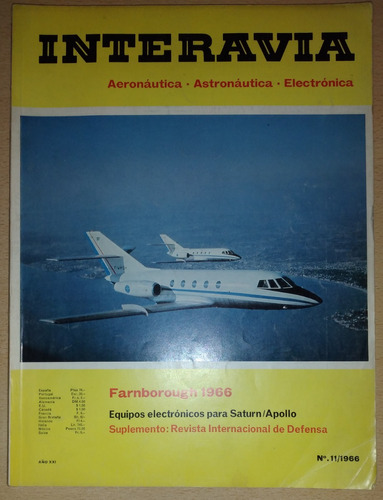 Revista Interavia N°11 Noviembre De 1966