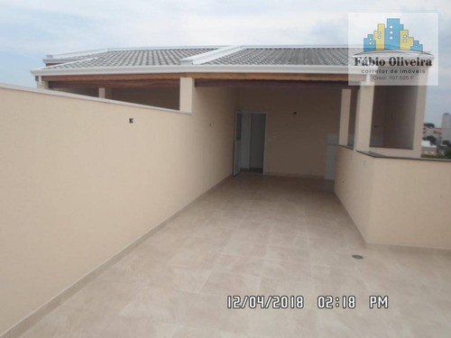 Cobertura Sem Condomínio ,com 2 Dormitórios À Venda, 44 M² Por R$ 270.000 - Vila Pires - Santo André/sp - Co0095