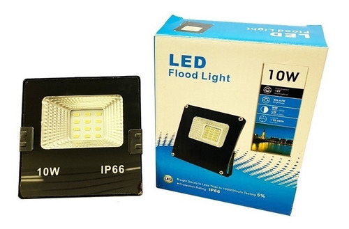 Foco Proyector Led Plano Reflector 10w 12 Led Exterior