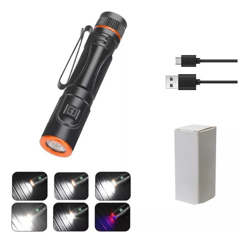 Ratorch Mini Linterna Portátil 200m Con Cola Magnética Y Rbg