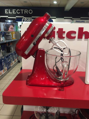 Kitchenaid, Batidora Artisan Roja, Bowl Pirex. 4.8 Litros