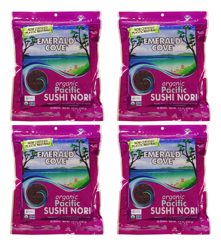 Emerald Cove Silver Grade Organic Pacific Sushi Nori (algas 