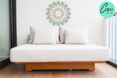 Stencil Grande Mandala 50x50 Pared Tela Piso Muebles Surat