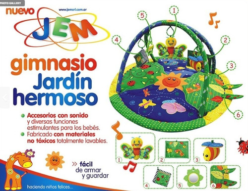 Gimnasio Bebe Y Alfombra Didactica Musical Jem - Lomas