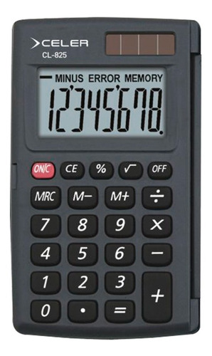 Calculadora Celer 8 Digitos De Bolsillo Cl-825 Color Negro